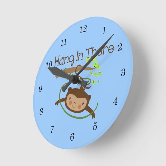 そこの猿のこつ ラウンド壁時計 (傾斜)