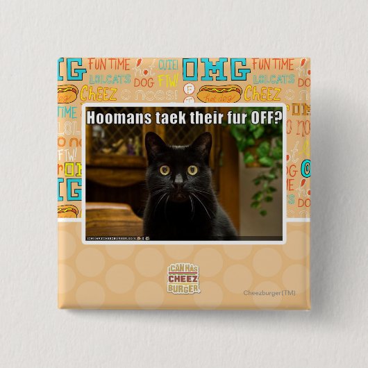 そこのHoomans Taekの毛皮か。 缶バッジ (正面)