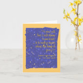 そこは涙の国というような秘密の場所だ カード (黄色い花)