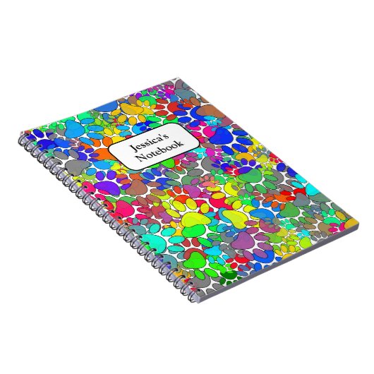 そこらじゅうに犬の肉球の跡がたくさん！ ノートブック (右側)