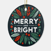 そしおもしろいてメリー、明るい小妖精や小人が私にそれをさせた セラミックオーナメント (左)