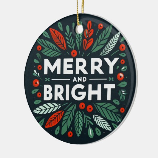 そしおもしろいてメリー、明るい小妖精や小人が私にそれをさせた セラミックオーナメント (左)