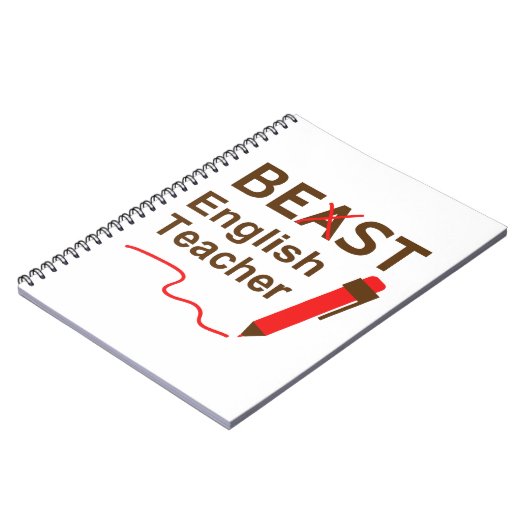 そしおもしろいて、ワッキー、ビーストまたはイングリッ最高のドの先生 ノートブック (左側)