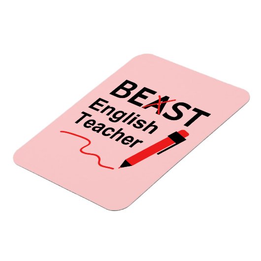 そしおもしろいて、ワッキー、ビーストまたはイングリッ最高のドの先生 マグネット (左側)