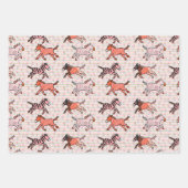 そしお洒落てスタイルよくはしゃぐ化されたシマウマ ラッピングペーパーシート (正面3)