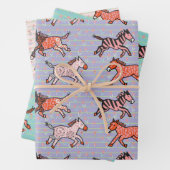 そしお洒落てスタイルよくはしゃぐ化されたシマウマ ラッピングペーパーシート (インサイチュ)