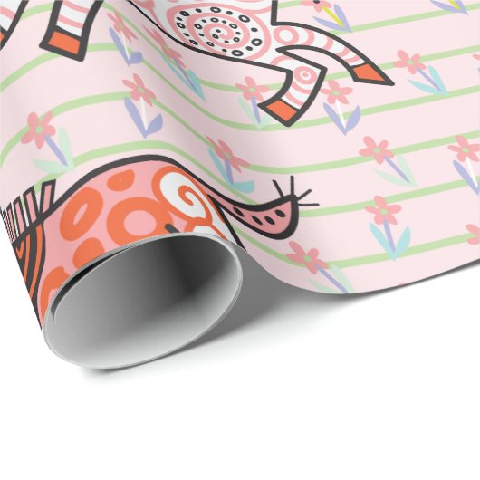 そしお洒落てスタイルよくはしゃぐ化されたシマウマ ラッピングペーパー (ロールコーナー)