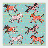 そしお洒落てスタイルよくはしゃぐ化されたシマウマ 壁紙 (正面)