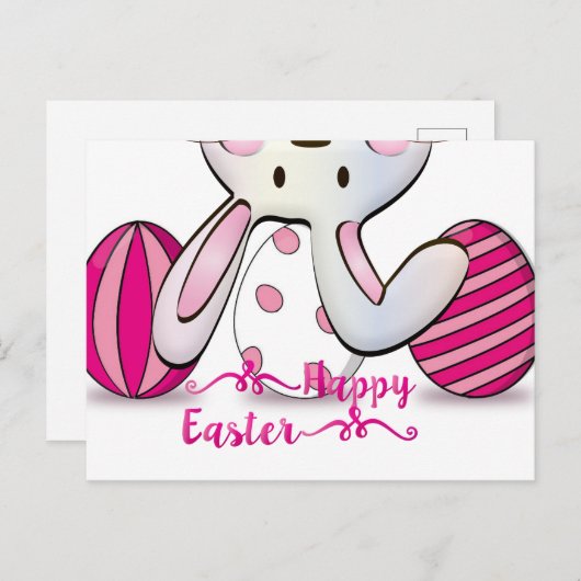そしておもしろいかわいい復活祭の挨拶はがき ポストカード (正面/裏面)