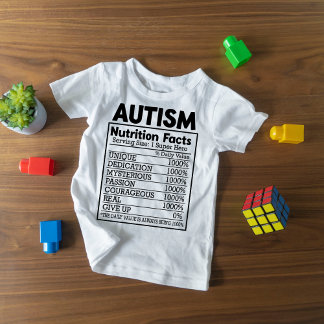 そしておもしろいかわいい自閉症の栄養事実 Tシャツ