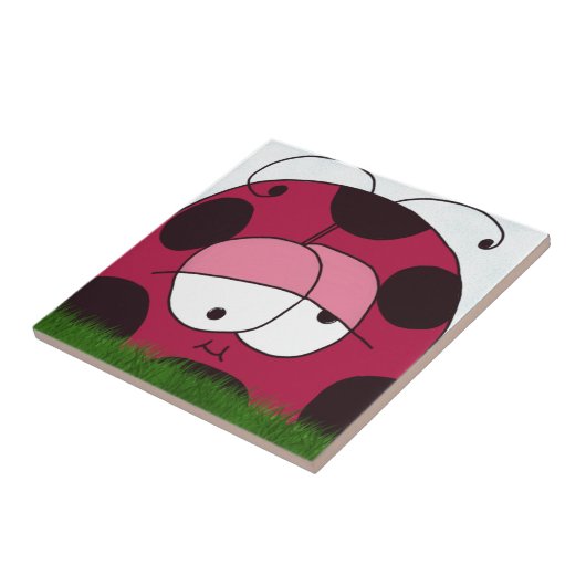 そしておもしろいぽちゃぽちゃのレディバグ タイル (側面)