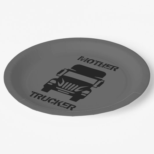 そしておもしろい倉庫クールの母親のトラック運搬船 ペーパープレート (アングル)