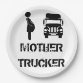 そしておもしろい倉庫クールの母親のトラック運搬船 ペーパープレート (正面)