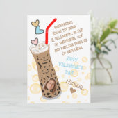 そしておもしろい可愛いグリーティングカードあなたは私のBoba シーズンカード (スタンド正面)