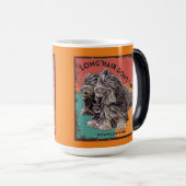 そしておもしろい子犬の恋人のための可愛い長い毛の犬のマグ モーフィングマグカップ (正面右)