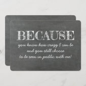 そしておもしろい甘い花嫁の名刺 招待状 (正面/裏面)