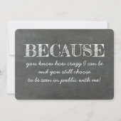 そしておもしろい甘い花嫁の名刺 招待状 (正面)