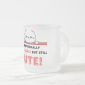 そしておもしろい鼻水が出る フロストグラスマグカップ (正面右)