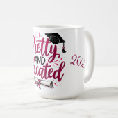 そしてかわいらし教育を受けた卒業 コーヒーマグカップ (正面右)