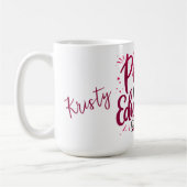 そしてかわいらし教育を受けた卒業 コーヒーマグカップ (左)