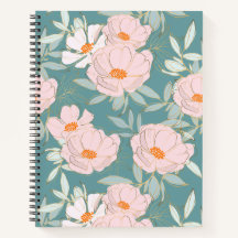 そしてかわいらし美しい植物模様の青い