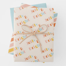 そしてすてき明るいカラフルレトロストライプクリスマス