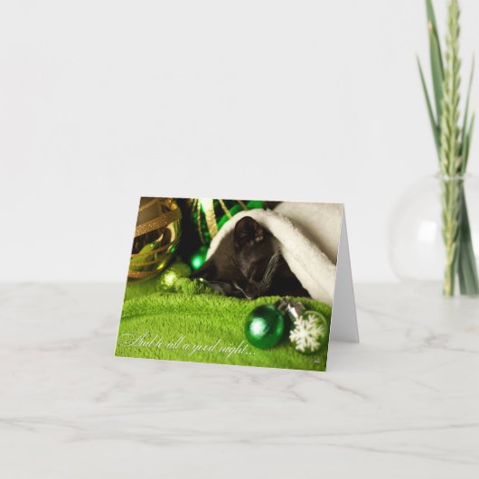 そしてすべてにおやすみなさいの子猫カード シーズンカード (正面)