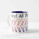 そしてすべてのそのジャズパターン ツートーンマグカップ (正面左)