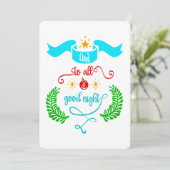 そしてすべての人々に良い夜を クリスマスタイポグラフィ 招待状 (スタンド正面)