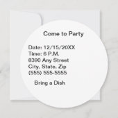 そしてすべての人々に良い夜を クリスマスタイポグラフィ 招待状 (裏面)