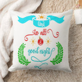 そしてすべての人々に良い夜を クリスマス、タイポグラフィ、ZSG クッション (ブランケット)