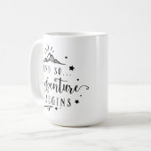 そしてそう冒険はレトロを始めます コーヒーマグカップ (正面左)