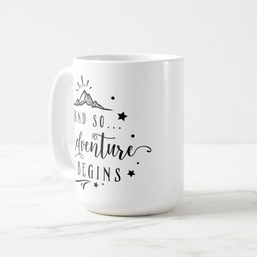 そしてそう冒険はレトロを始めます コーヒーマグカップ (正面左)