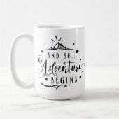 そしてそう冒険はレトロを始めます コーヒーマグカップ (左)