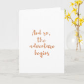 そしてそう、冒険は-旅行インスピレーションを始めます カード (黄色い花)
