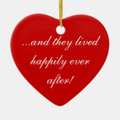…そしてそれらその後ずっと幸福に住んでいました! セラミックオーナメント (正面)