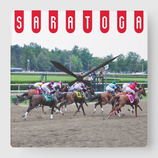 そしてそれらはSaratogaに消えています スクエア壁時計 (正面)