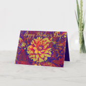 そしてはっきりした美しいダリア・マザー・デイ・カード カード (正面)