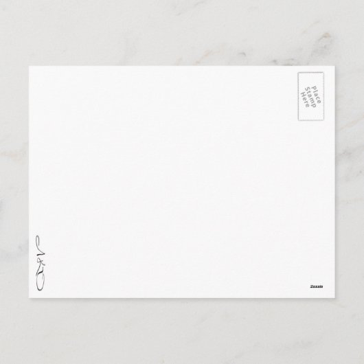 そしてエレガントかわいいクリスマスの弓と星 シーズンポストカード (裏面)