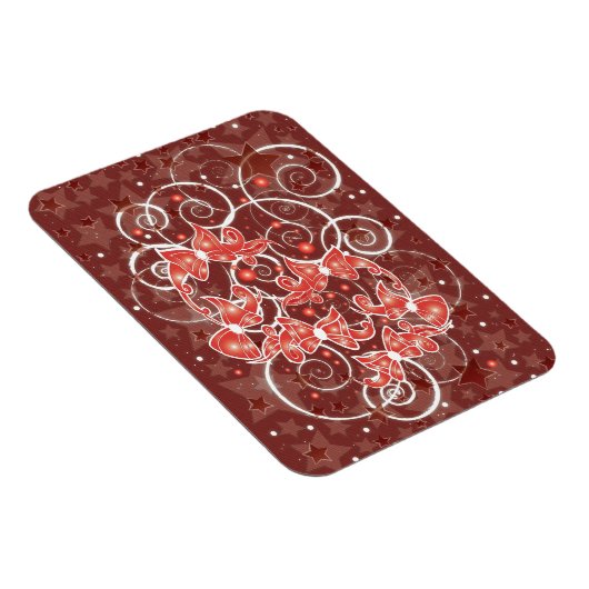 そしてエレガントかわいいクリスマスの弓と星 マグネット (右側)