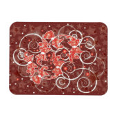 そしてエレガントかわいいクリスマスの弓と星 マグネット (横)