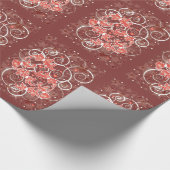 そしてエレガントかわいいクリスマスの弓と星 ラッピングペーパー (角)