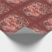 そしてエレガントかわいいクリスマスの弓と星 ラッピングペーパー (角)