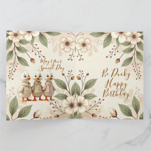 そしてエレガントアヒルとウィムシーなフローラ カード (内部)