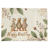 そしてエレガントウィムシーなフローラとアヒル ラージペーパーバッグ (裏面)