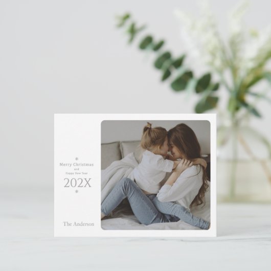 そしてエレガント上品なクリスマスと年賀状 シーズンポストカード (スタンド正面)