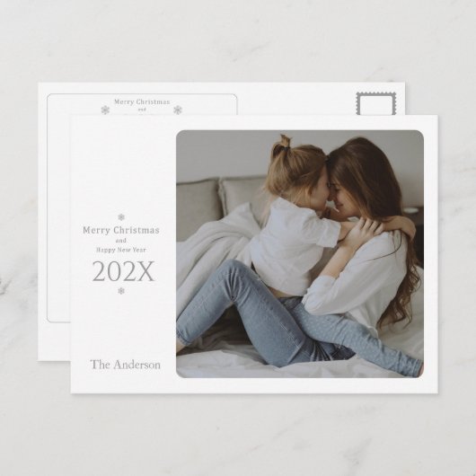 そしてエレガント上品なクリスマスと年賀状 シーズンポストカード (正面/裏面)