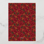 そしてエレガント上品な写真メリークリスマス 箔シーズンカード (裏面)