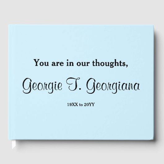 そしてエレガント控えめな悔やみや弔慰ゲストブック ゲストブック (正面)