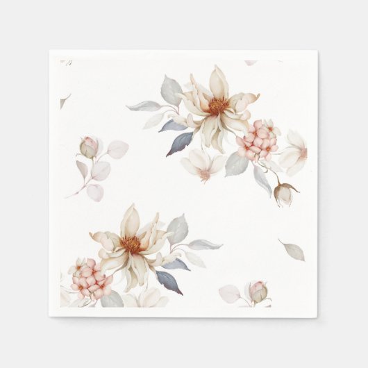 そしてエレガント時代を超越したフローラ スタンダードカクテルナプキン (正面)